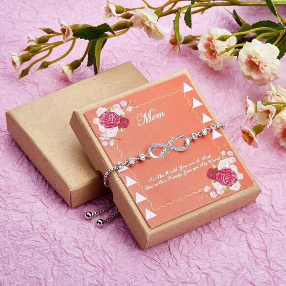 Heartfelt Infinity Bangle for Mom - Timeless Jewelry Gift for Any Occasion - Picture 6 of 7